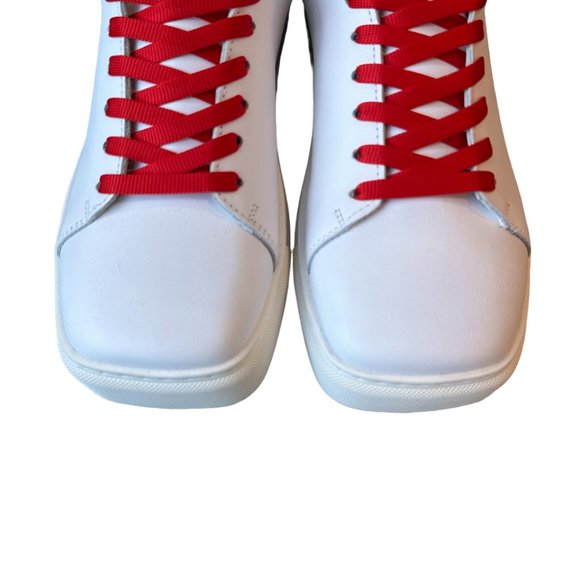 NIB JOSHUA SANDERS SQUARED TOE LEATHER SNEAKERS - Picture 7 of 9